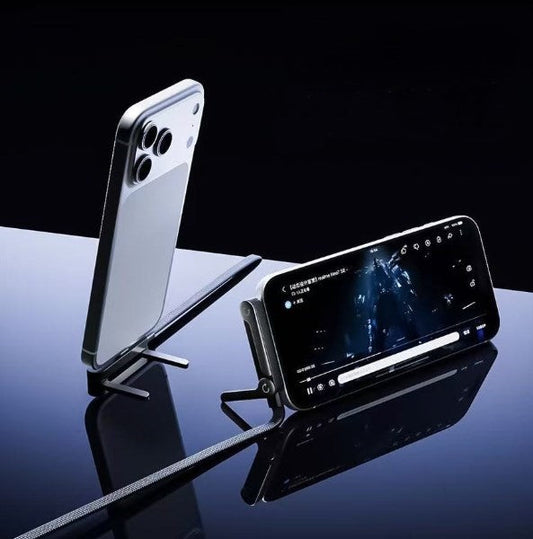 2-in-1 240W-Schnellladegerät & faltbarer Smartphone-Ständer: USB-C auf USB-C – Videos ansehen und gleichzeitig laden – Kompatibel mit iPhone 15–17, Huawei, Xiaomi, Honor