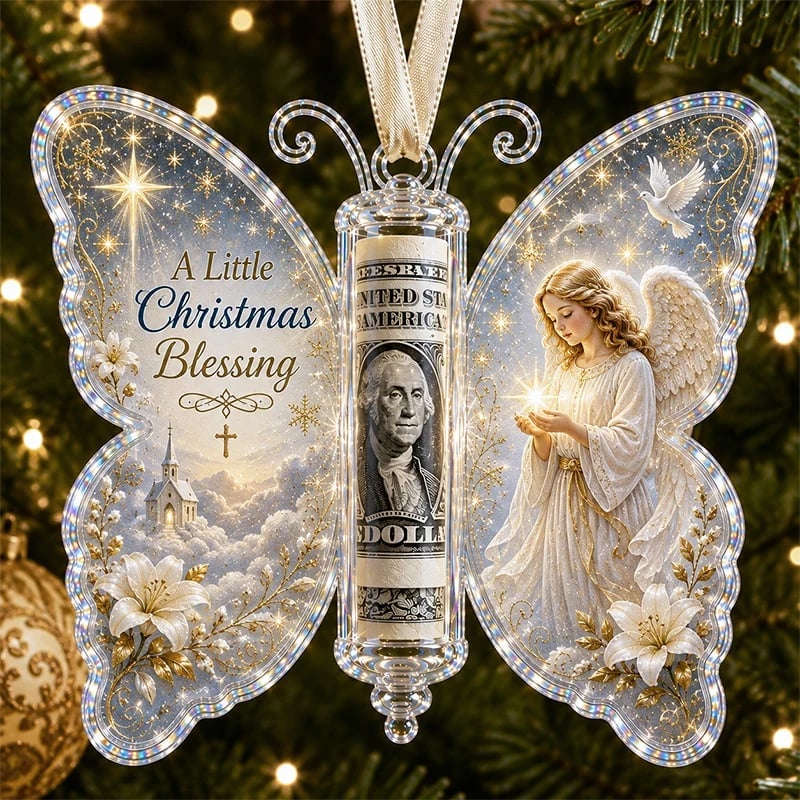 🦋💵 Weihnachtliches Geldgeschenk in Schmetterlingsform – Erinnerungsstück für die Feiertage 🎄✨