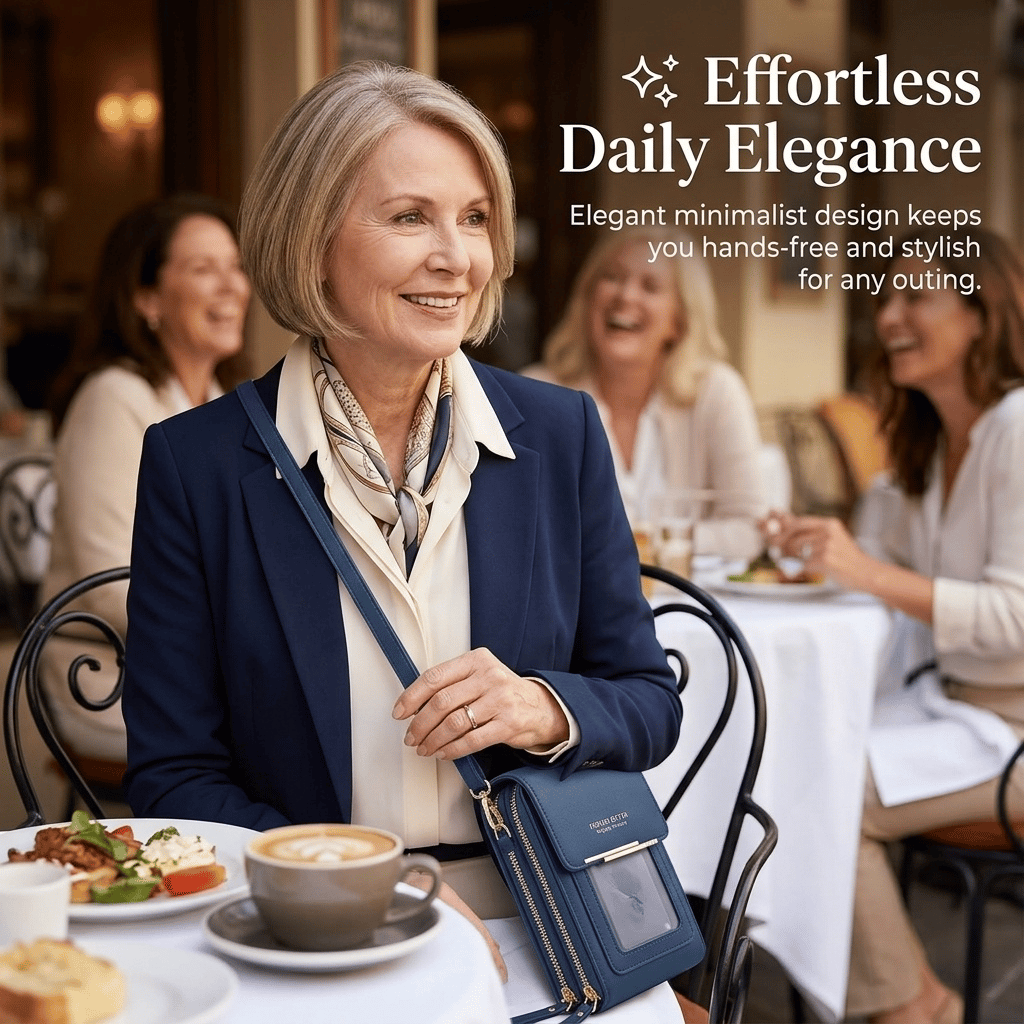 👜📱 Schlichtes und elegantes Touchscreen-Handyporto für Damen, um die Schulter zu tragen