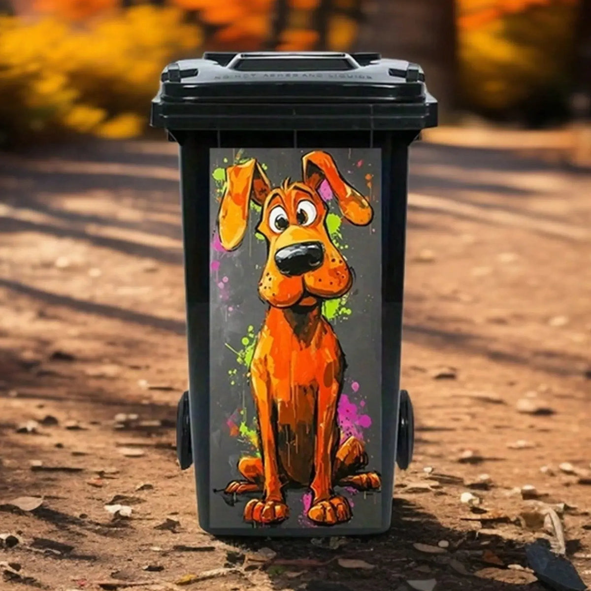 🦒🐯 Kreativer Mülleimeraufkleber mit farbenfrohem Cartoon-Motiv ✨