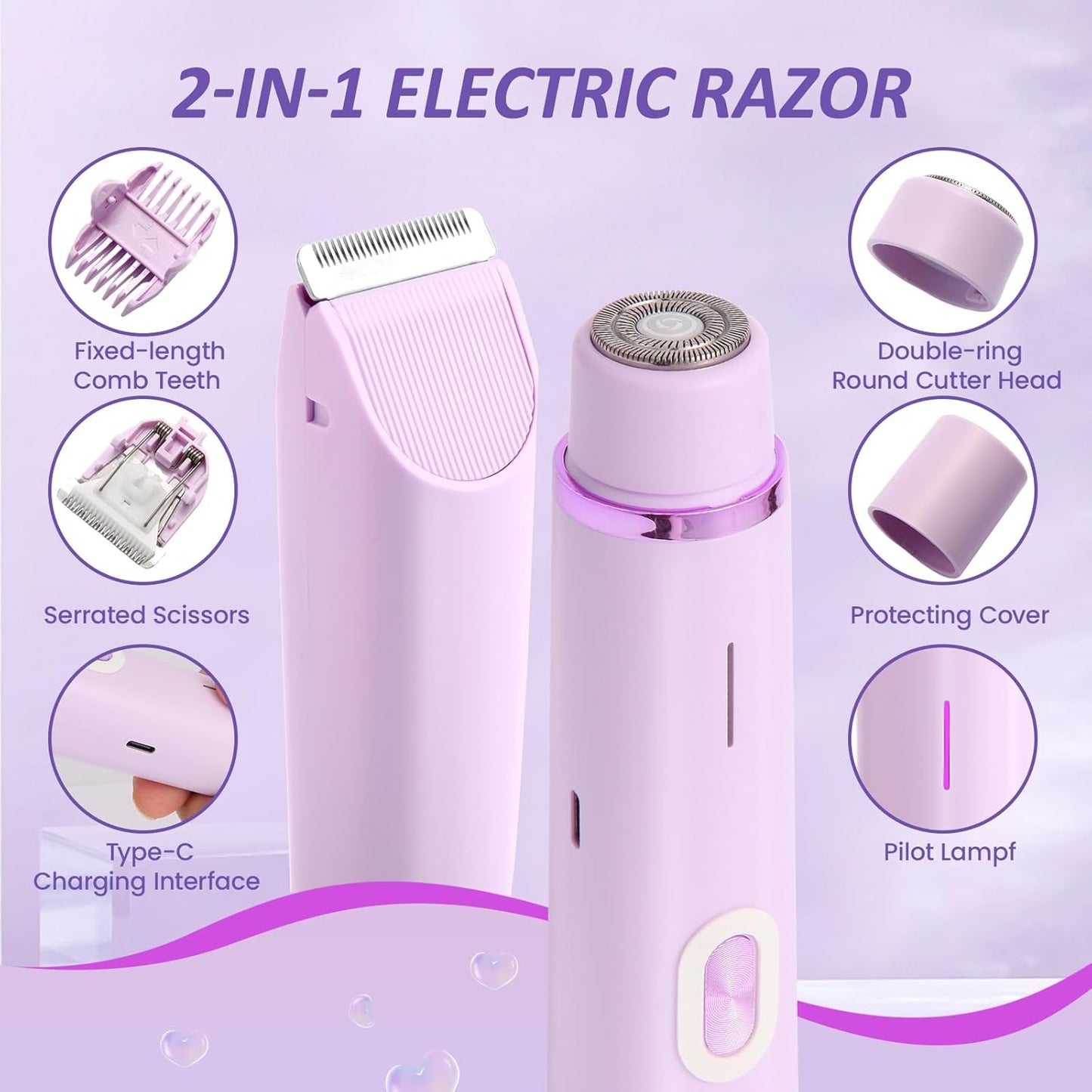 Universeller elektrischer Haarentferner / Intimbereichs-Trimmer für Männer und Frauen