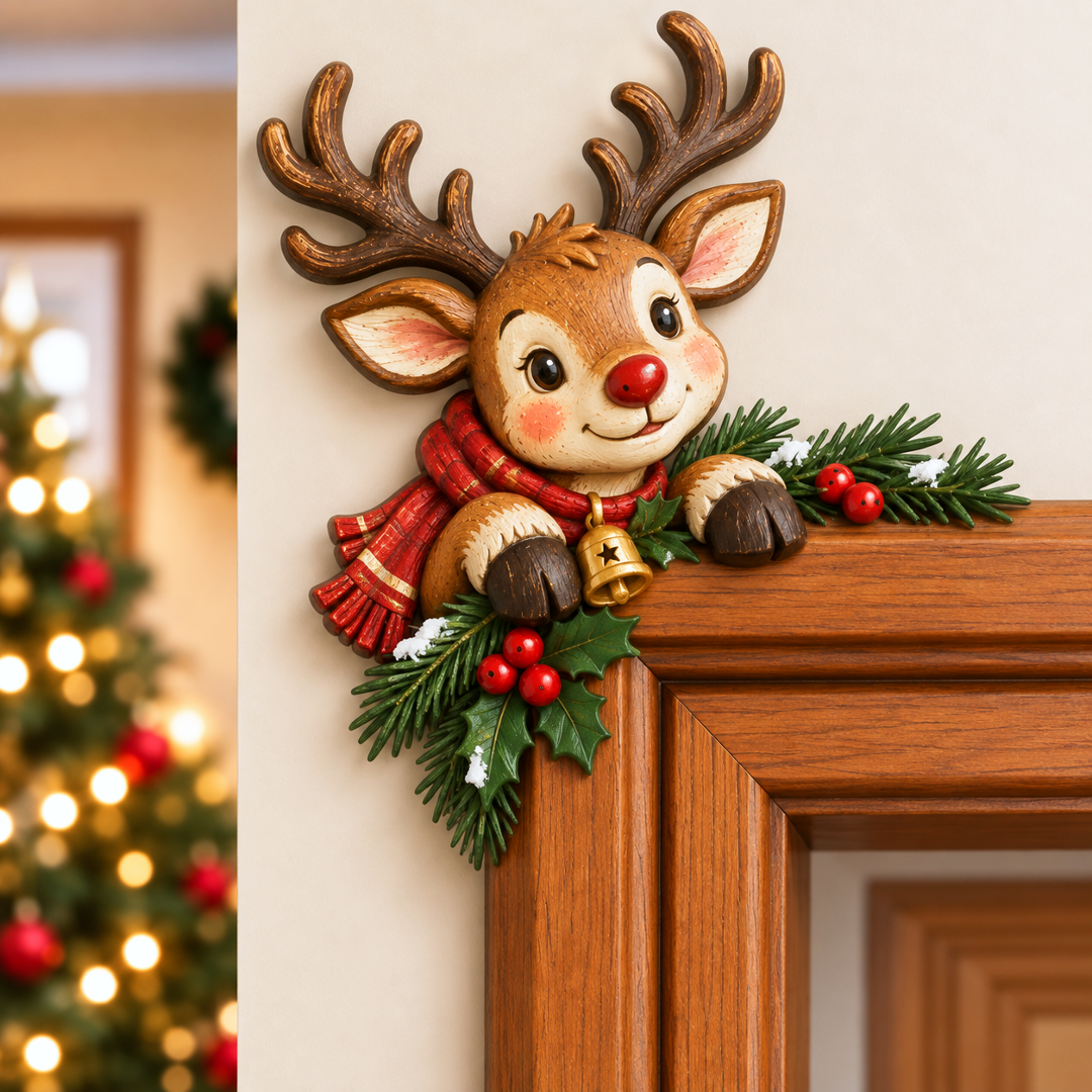 Weihnachtsdekoration für die Ecke des Türrahmens