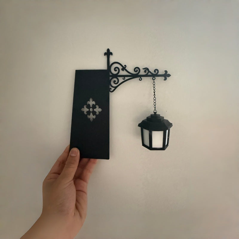 Dekorative Bücherregalbeleuchtung in Laterne-Optik | Vintage-LED-Lampe für Leseecken