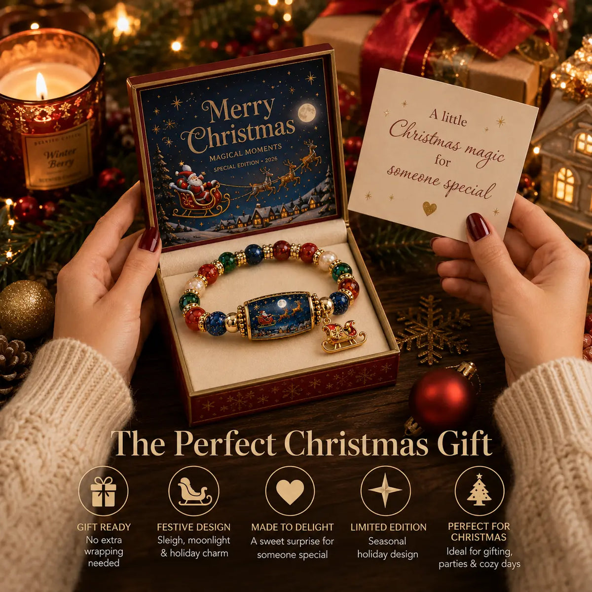 🎄 Limitierte Edition: Perlenarmband-Set „Weihnachtsgeschichte“ | Schmuck als Weihnachtsgeschenk