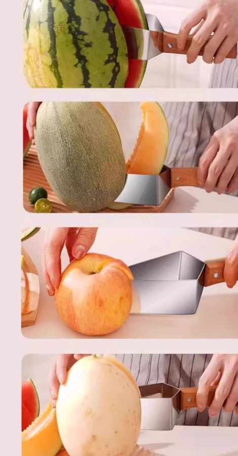 Eine ganze Wassermelone in 10 Sekunden aufschneiden