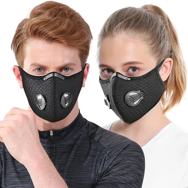 🔥 NUR NOCH 50 % RABATT -- 💖 Wiederverwendbare Staubmaske mit Kohlefilter – Für einen aktiven Lebensstil