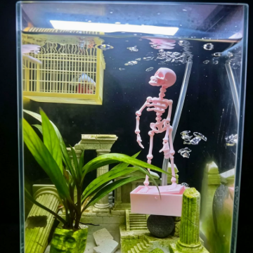 Aquarium-Tanzskelett-Sprudler-Dekoration