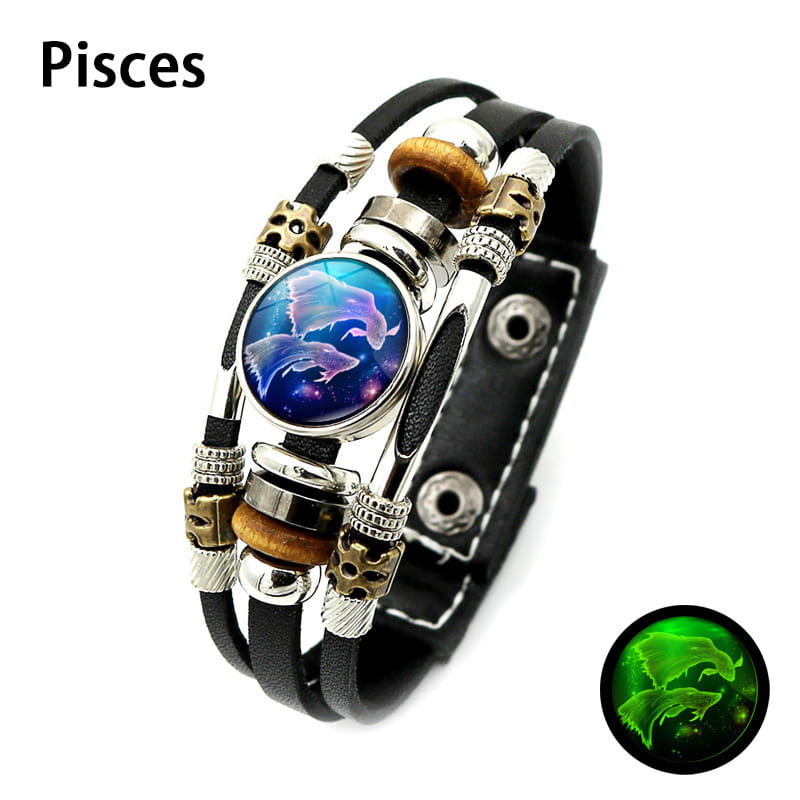 🌌 Im Dunkeln leuchtendes Sternzeichen-Armband 🌌