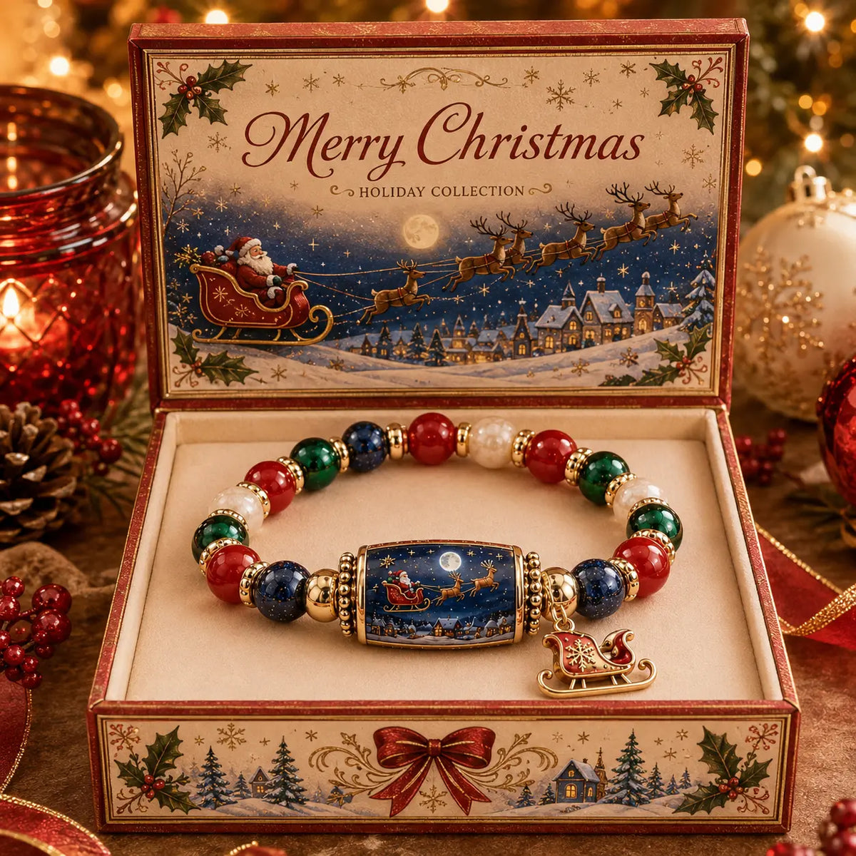 🎄 Limitierte Edition: Perlenarmband-Set „Weihnachtsgeschichte“ | Schmuck als Weihnachtsgeschenk