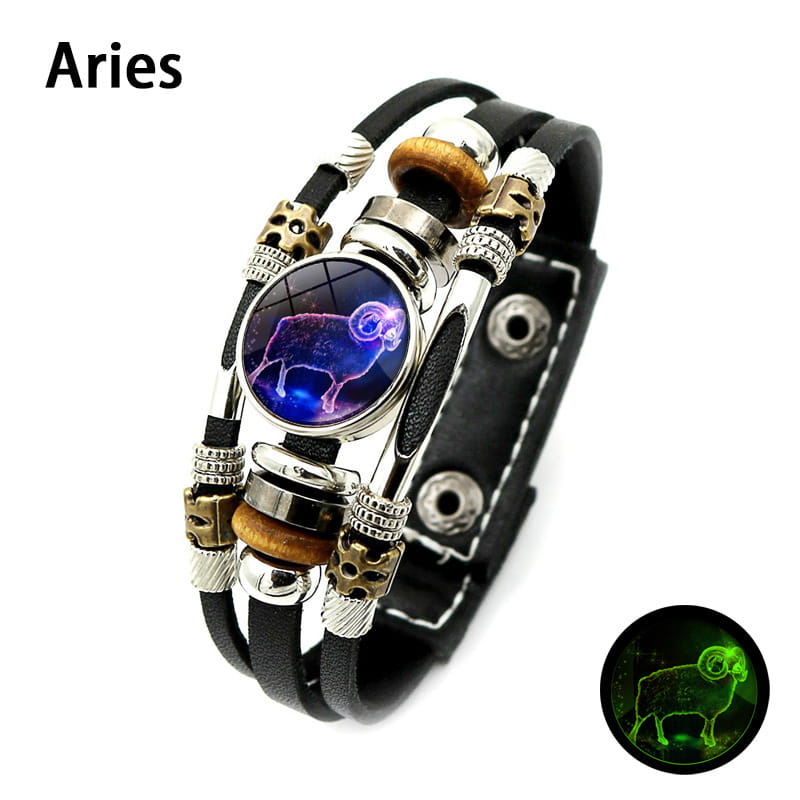 🌌 Im Dunkeln leuchtendes Sternzeichen-Armband 🌌