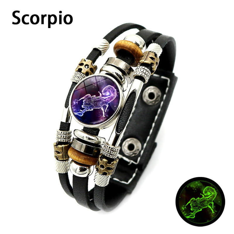 🌌 Im Dunkeln leuchtendes Sternzeichen-Armband 🌌