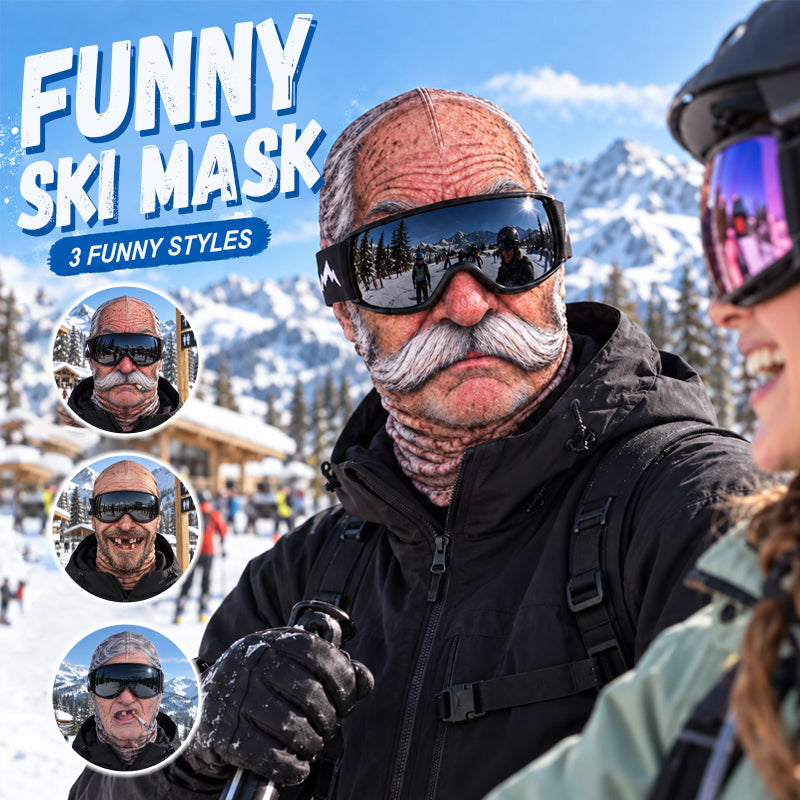 🎁😂 Lustige, realistische Skimaske – das perfekte Geschenk für Winterfans!