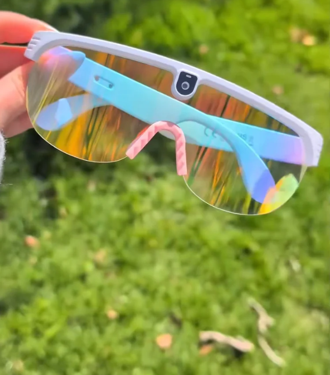 Intelligente KI-Brille | 8-MP-Kamera, 1200P-Videoaufnahme – Bluetooth-Anrufe und Musikwiedergabe für Outdoor-Sportarten wie Radfahren