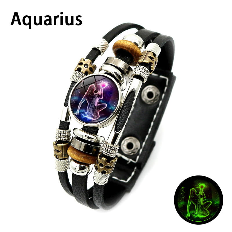 🌌 Im Dunkeln leuchtendes Sternzeichen-Armband 🌌