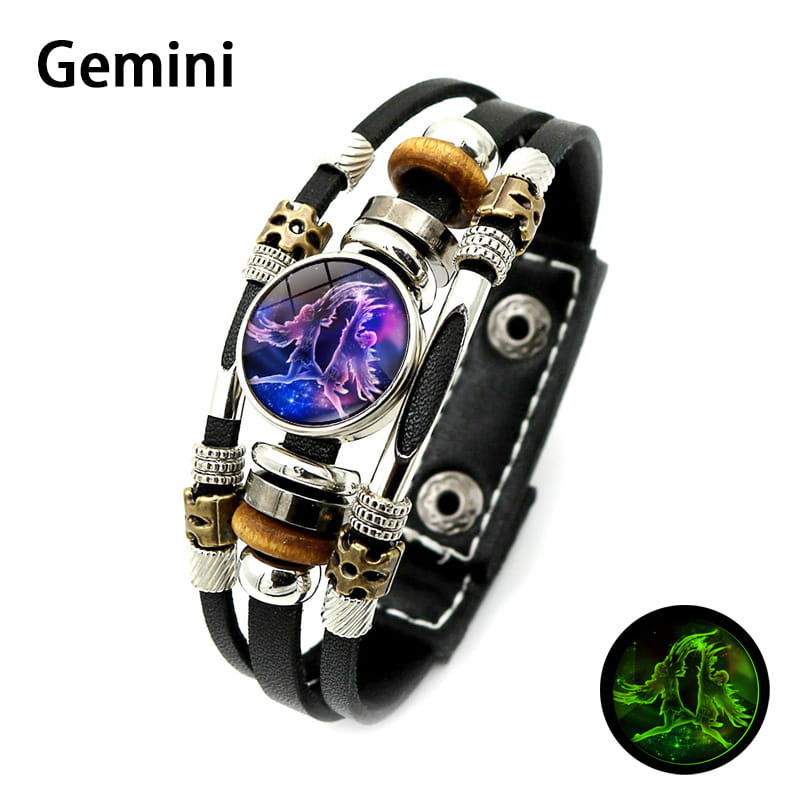 🌌 Im Dunkeln leuchtendes Sternzeichen-Armband 🌌