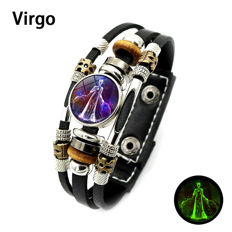 🌌 Im Dunkeln leuchtendes Sternzeichen-Armband 🌌
