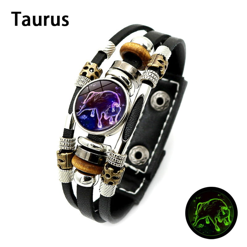 🌌 Im Dunkeln leuchtendes Sternzeichen-Armband 🌌