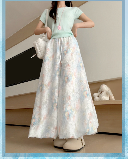 „Monets Garten“ Culottes / Leichtes Modell mit weitem Bein