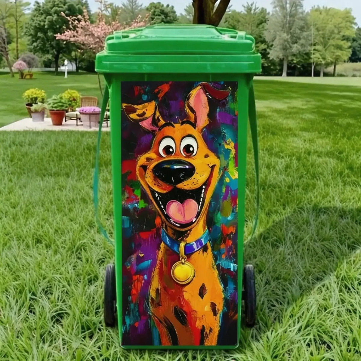 🦒🐯 Kreativer Mülleimeraufkleber mit farbenfrohem Cartoon-Motiv ✨