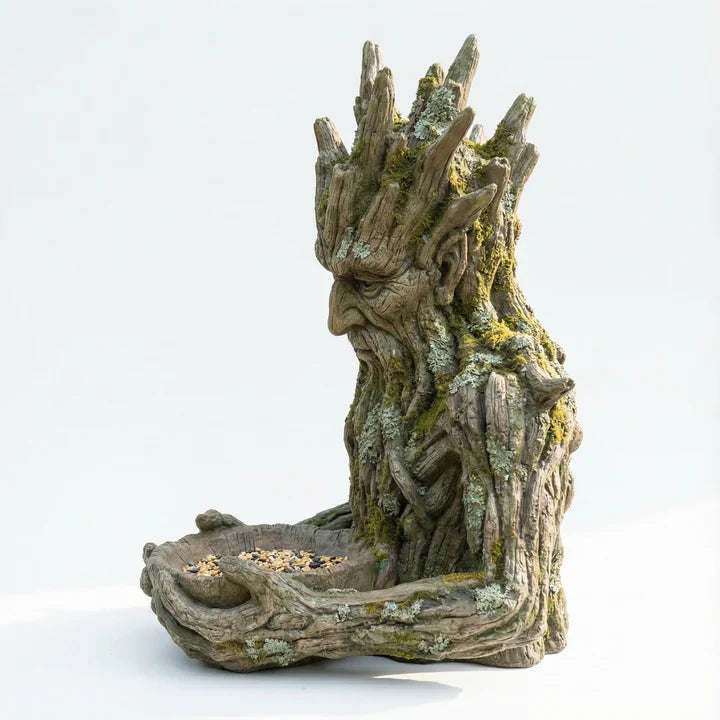 🌳 Das stille Angebot – Eine in einen Baum integrierte Vogelfutter-Skulptur