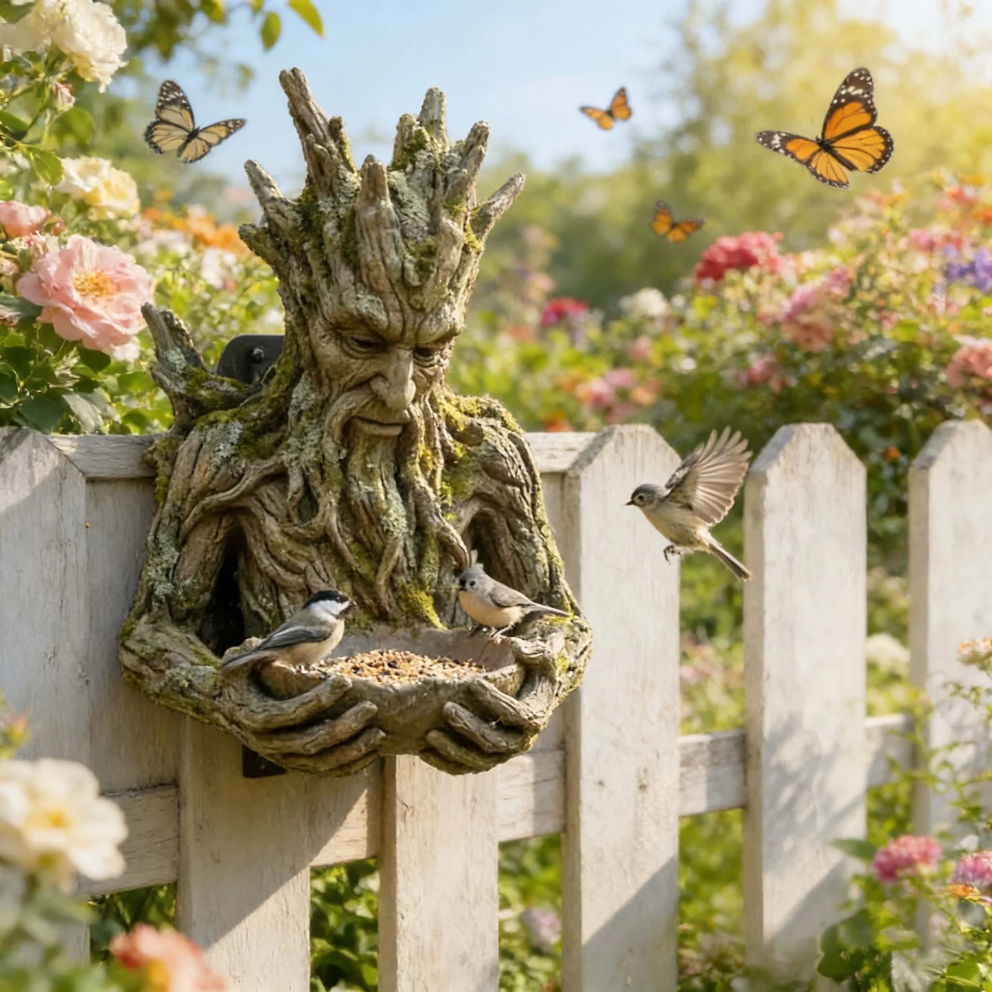 🌳 Das stille Angebot – Eine in einen Baum integrierte Vogelfutter-Skulptur
