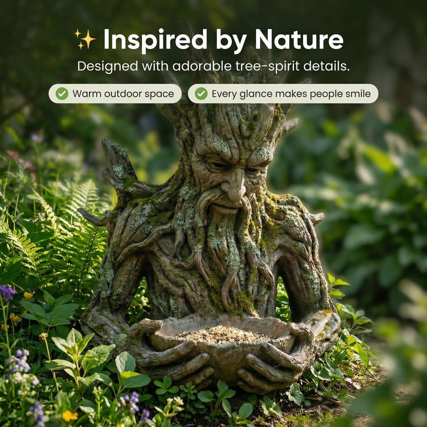 🌳 Das stille Angebot – Eine in einen Baum integrierte Vogelfutter-Skulptur
