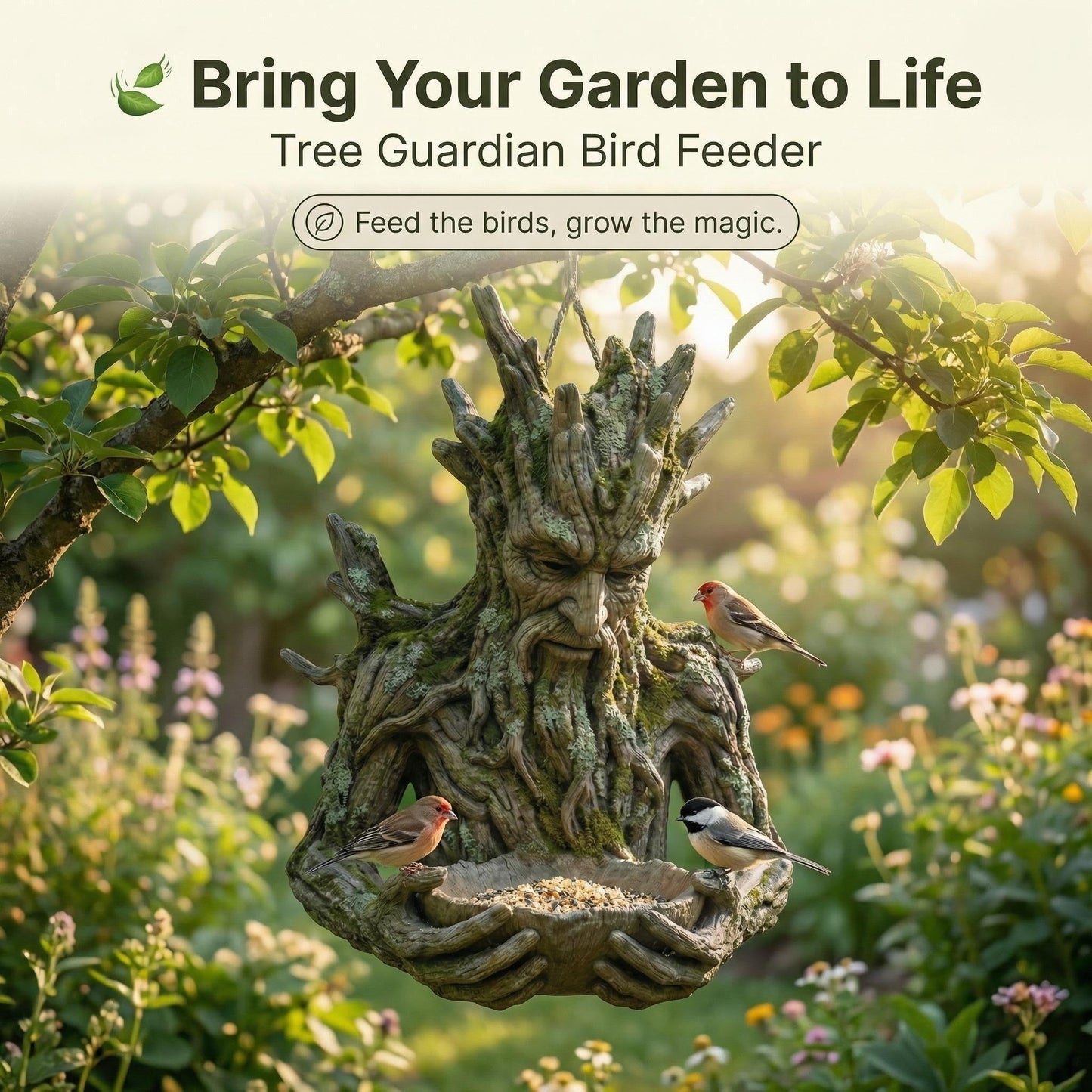 🌳 Das stille Angebot – Eine in einen Baum integrierte Vogelfutter-Skulptur