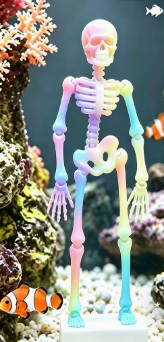 Aquarium-Tanzskelett-Sprudler-Dekoration