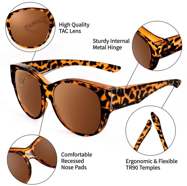 🕶 Neue XL-Cat-Eye-Sonnenbrille mit polarisierenden Gläsern und UV400-Schut
