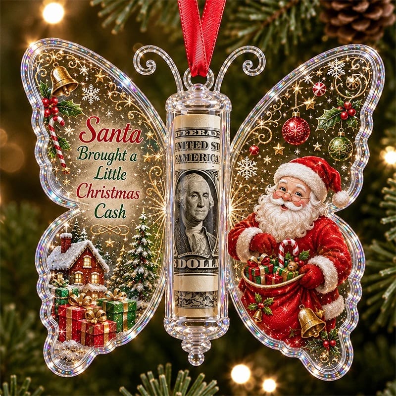 🦋💵 Weihnachtliches Geldgeschenk in Schmetterlingsform – Erinnerungsstück für die Feiertage 🎄✨