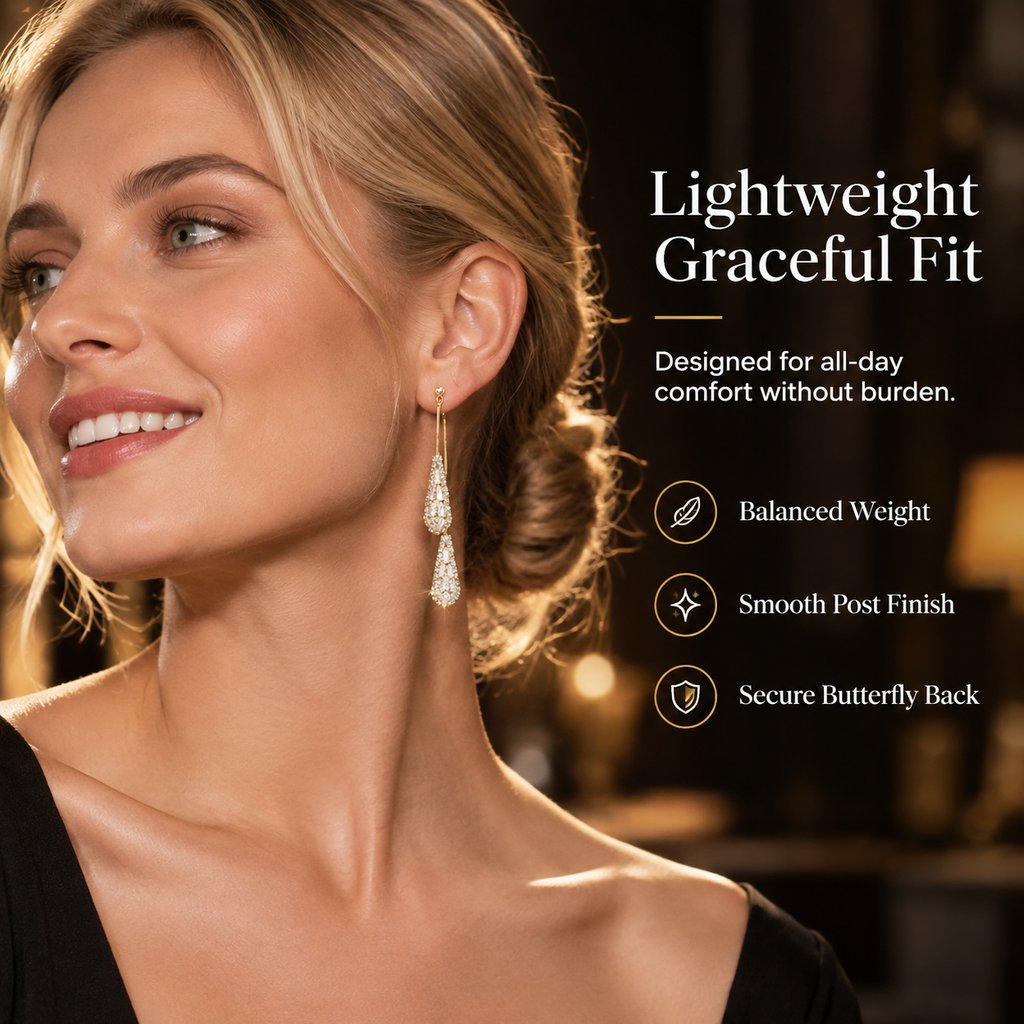 💎 Elegante Damenohrringe mit Zirkonia – beidseitig, tropfenförmig, mit Quasten