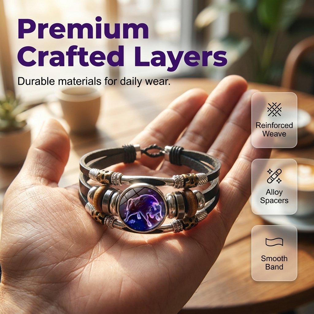 🌌 Im Dunkeln leuchtendes Sternzeichen-Armband 🌌