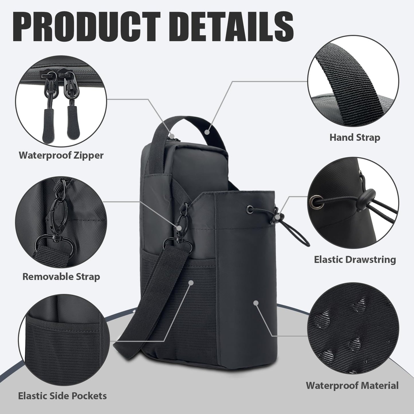 Magnetische Trinkflaschenhalter-Tasche | Umhängetasche für das Fitnessstudio – Halterung für Handy & Flasche für Outdoor-Sport, Laufen & Wandern