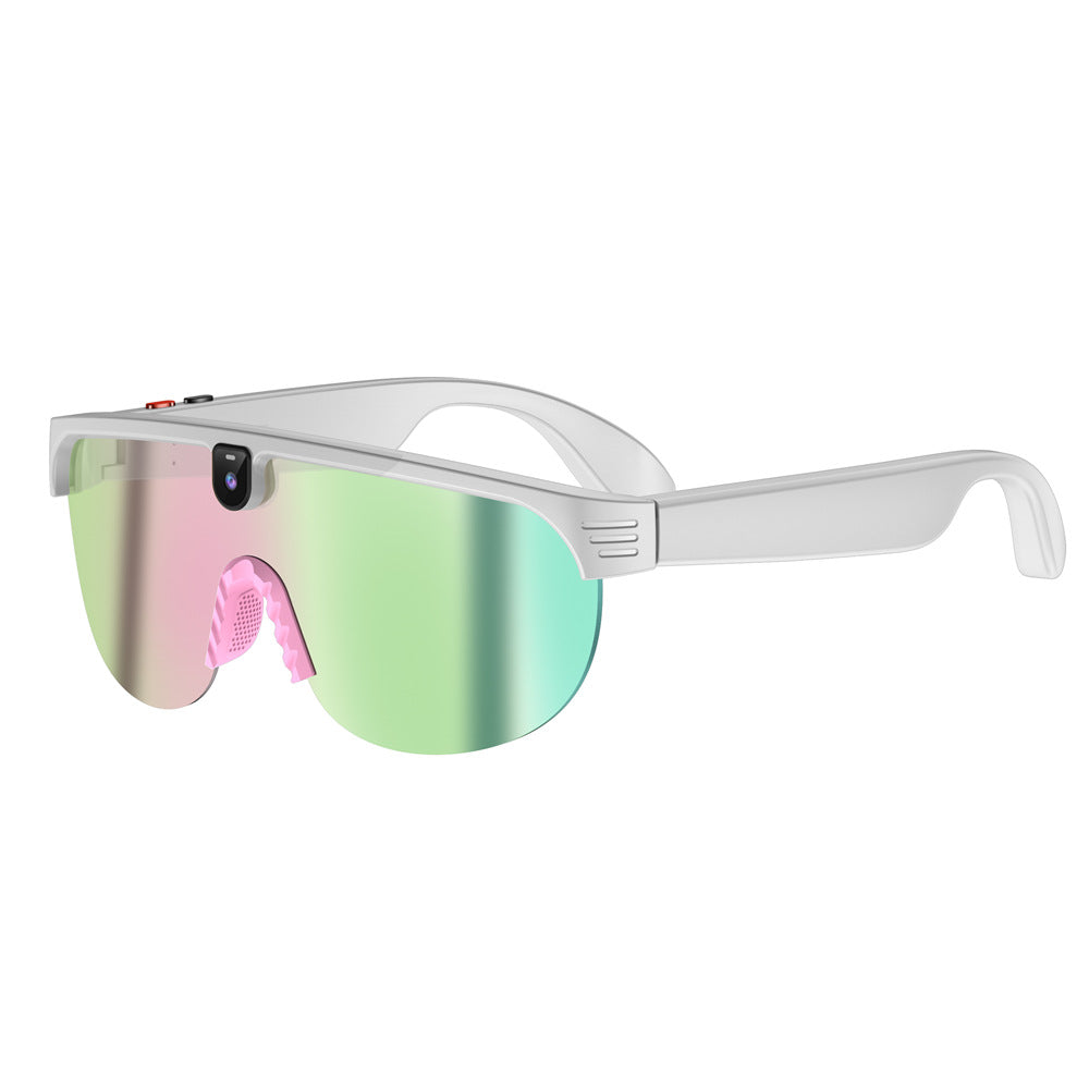 Intelligente KI-Brille | 8-MP-Kamera, 1200P-Videoaufnahme – Bluetooth-Anrufe und Musikwiedergabe für Outdoor-Sportarten wie Radfahren