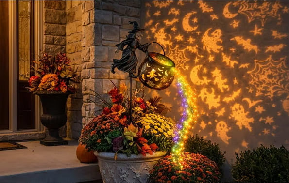 Hexenkessel-Gartenleuchte – Magischer Braukessel für Ihre Halloween-Gartendekoration