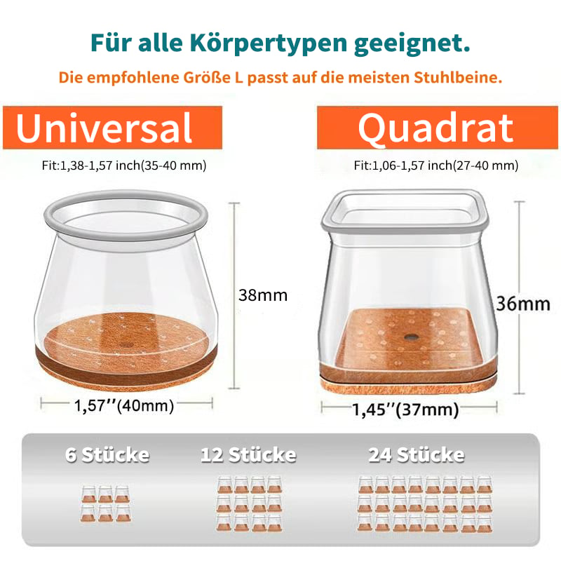 ✨ Universelle Stuhlbein-Schoner aus Gummi – Passend für alle Stuhlbeinformen, kratzfest und langlebig: die ultimative Lösung zum Schutz Ihrer Böden.