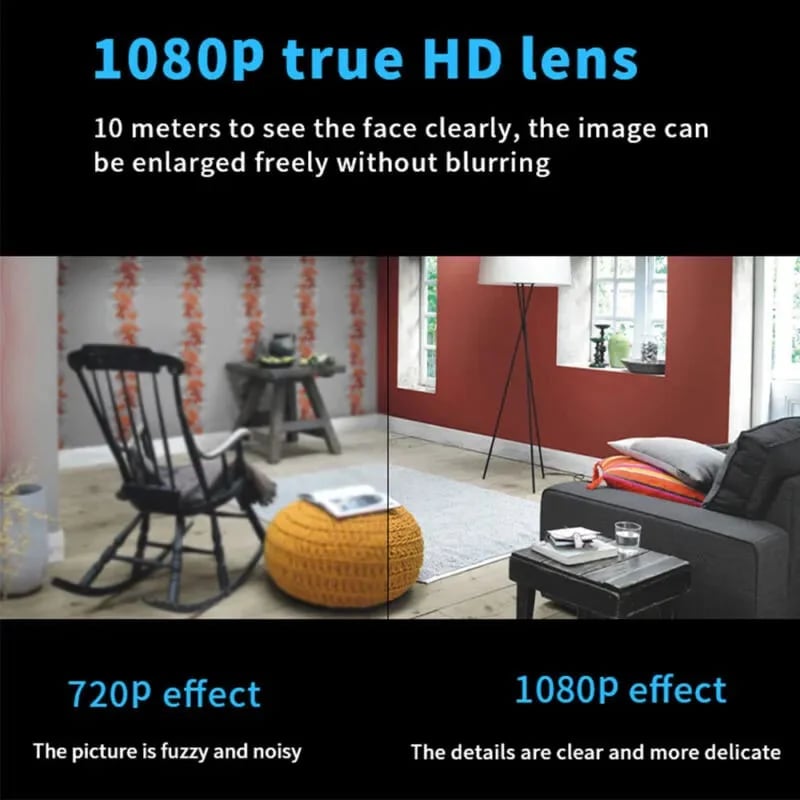 📸 Kabellose 1080p-Minikamera – so groß wie eine Münze, überall installierbar, Fernüberwachung in Echtzeit per Smartphone.