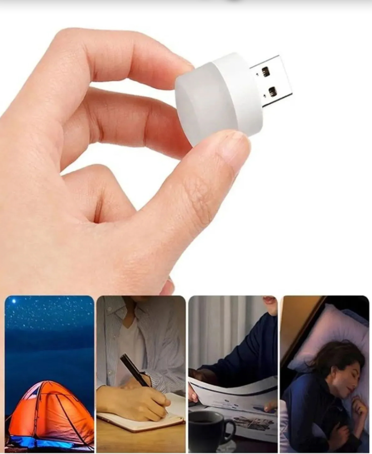 Modernes rundes Mini-USB-Nachtlicht | Tragbare LED-Nachttischlampe – Dimmbar, Touch-Steuerung, dekorativer Akzent fürs Schlafzimmer