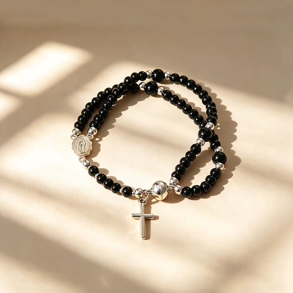 🔥Nur für kurze Zeit, gültig für 24 Stunden🔥 49 % Rabatt – ✝️Handgefertigte Rosenkranzarmbänder📿
