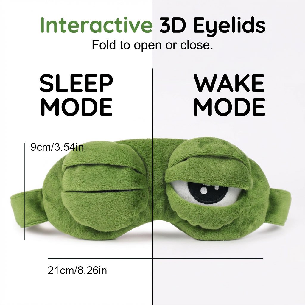 🔥Top-Angebot: 49 % Rabatt✨ Niedliche 3D-Frosch-Schlafmaske🐸