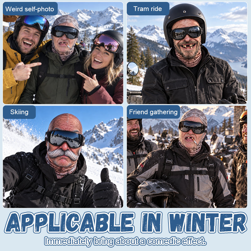 🎁😂 Lustige, realistische Skimaske – das perfekte Geschenk für Winterfans!
