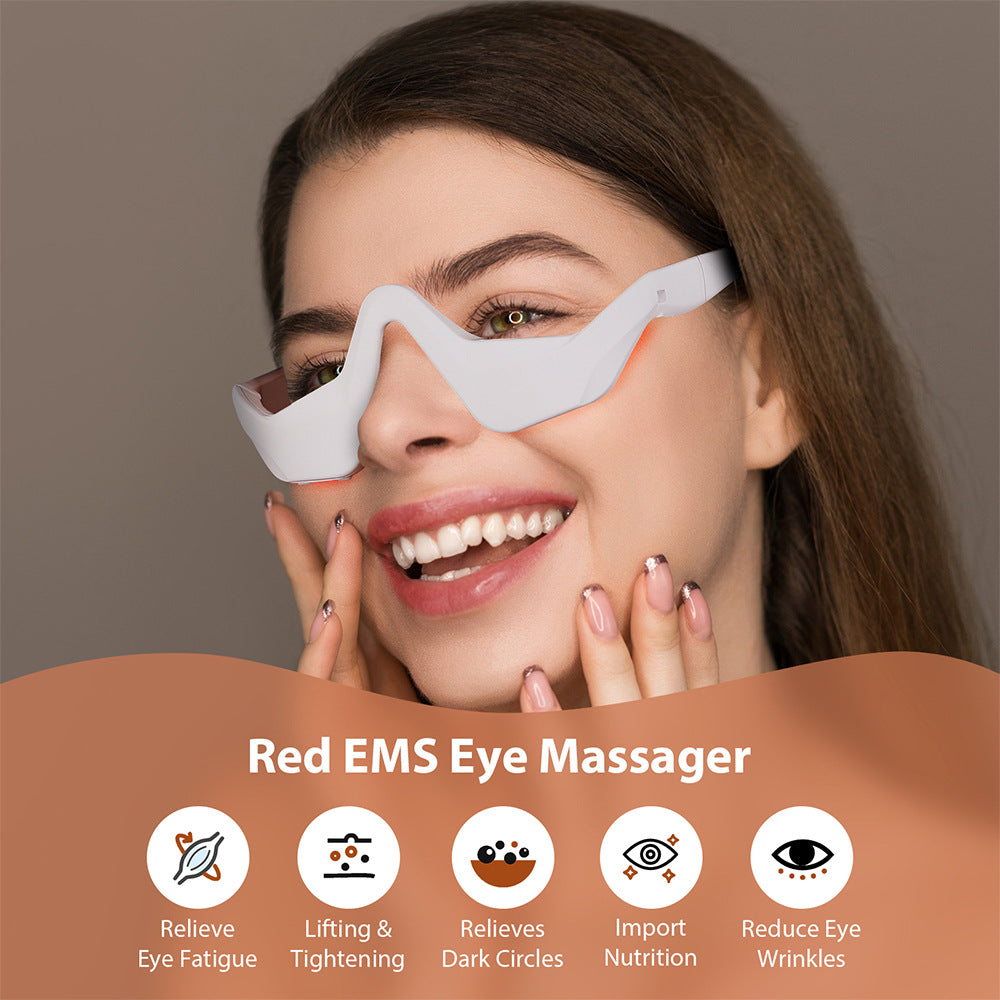 Mikrostrom-Augenmassagegerät/EMS-Rotlicht-Augenmassagegerät zur Reduzierung von Augenringen und Verbesserung der Augenästhetik.