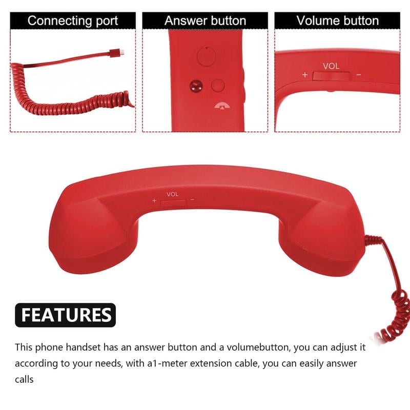 ☎️ Retro-Telefonhörer mit USB-C-Anschluss 📞