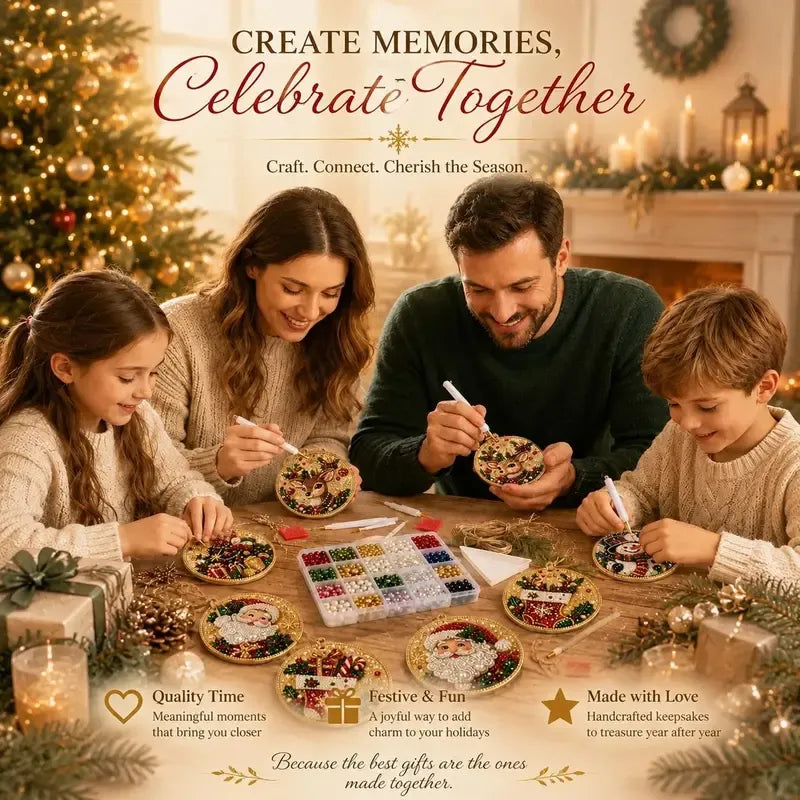 ⏳ Letzter Tag: 49 % Rabatt – 🎄 Anfängerfreundliches DIY-Set für weihnachtliche Perlen- und Edelstein-Diamantmalerei | 6 festliche Ornament-Designs mit funkelnden Perlen, facettierten Edelsteinen und dreidimensionalen Details 💕