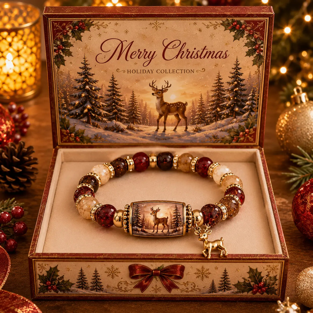 🎄 Limitierte Edition: Perlenarmband-Set „Weihnachtsgeschichte“ | Schmuck als Weihnachtsgeschenk
