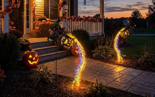 Hexenkessel-Gartenleuchte – Magischer Braukessel für Ihre Halloween-Gartendekoration