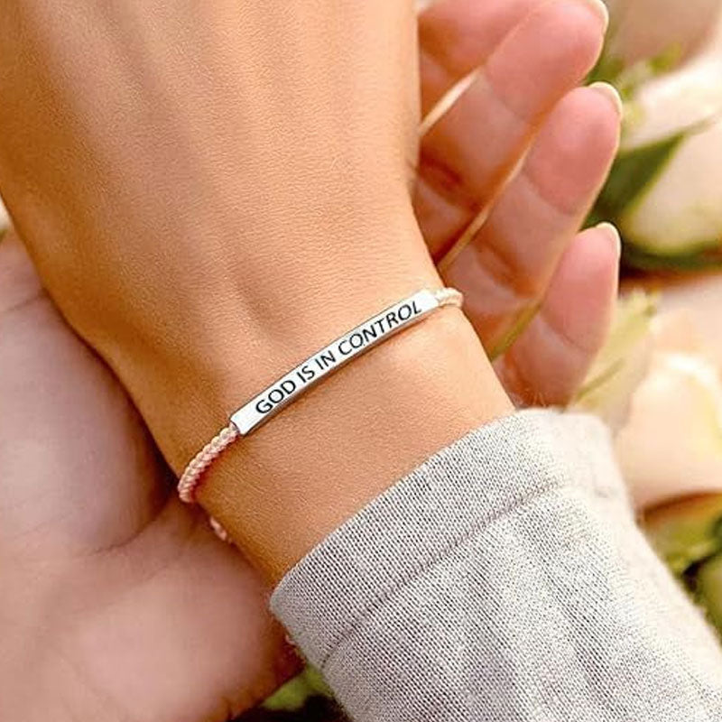 ✨📿 Gewebtes Edelstahlarmband – Motivations- und Inspirationsarmband mit abnehmbarem Aufdruck! ✨🦾