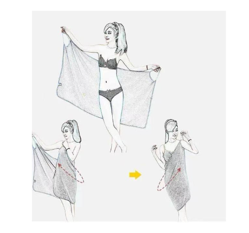 Badetuch mit verstellbarem Träger: Multifunktionales, tragbares Badetuch