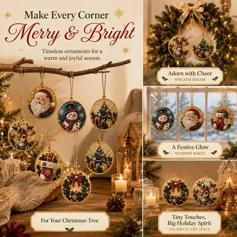 ⏳ Letzter Tag: 49 % Rabatt – 🎄 Anfängerfreundliches DIY-Set für weihnachtliche Perlen- und Edelstein-Diamantmalerei | 6 festliche Ornament-Designs mit funkelnden Perlen, facettierten Edelsteinen und dreidimensionalen Details 💕