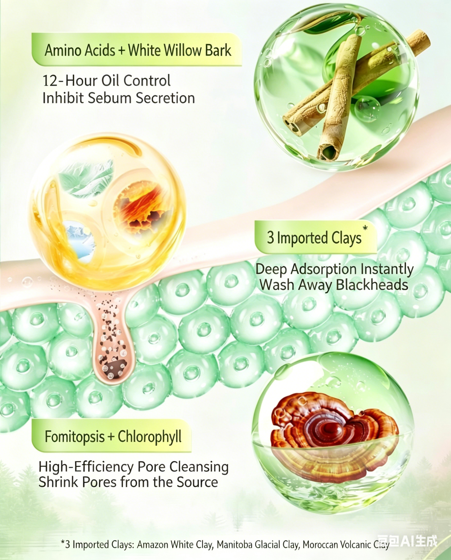 The Green Clean | Gesichtsreiniger mit Chlorophyll + Aminosäuren – Tiefenwirksame Porenreinigung, sanft genug für die tägliche Anwendung